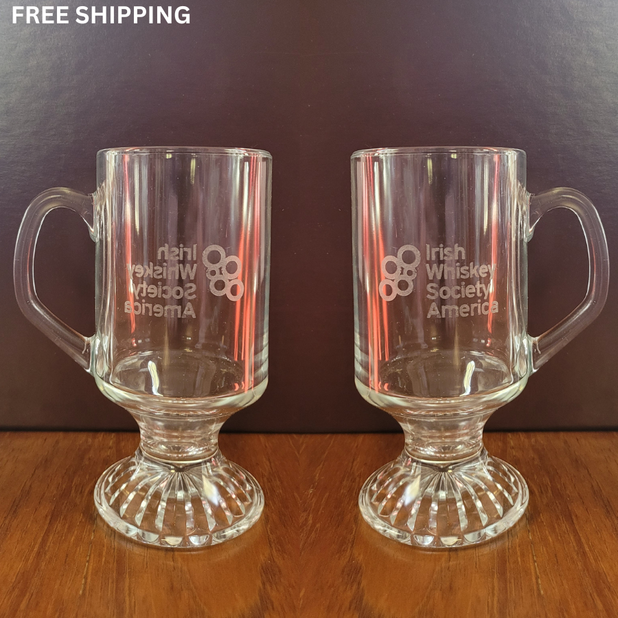 Buy Double Wall Irish Glass Coffee Mugs 300 ML, 1CHASE