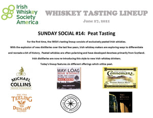 IWSA Tasting Lineup- Irish Peated Whiskies