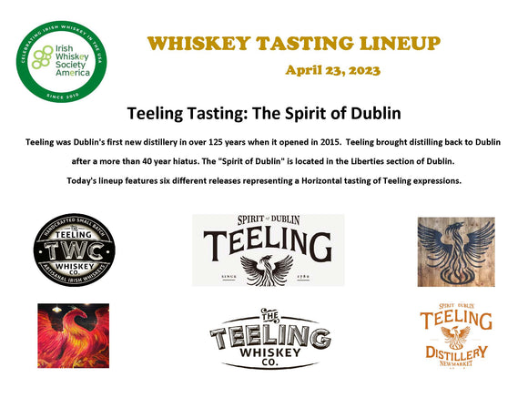 IWSA Tasting Lineup - Teeling Tasting: The Spirit of Dublin