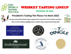 IWSA Tasting Lineup- President's Tasting "The Places I've Been 2022"