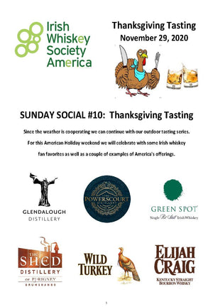 IWSA Tasting Lineup-Thanksgiving Celebration with Whiskey